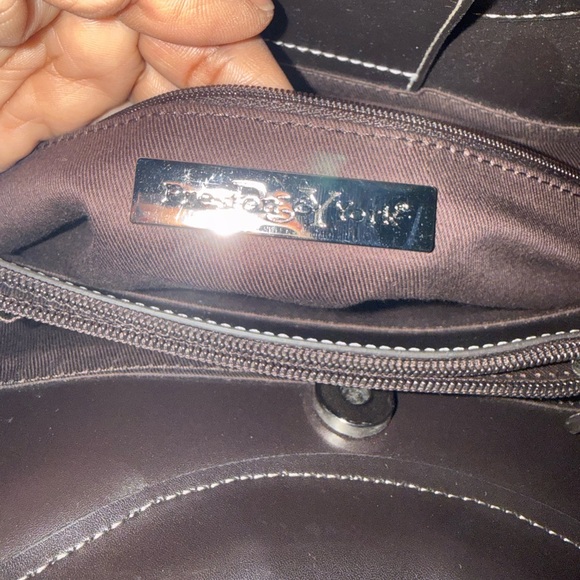 Preston & York Cream Floral Tote with Bamboo Handles - Picture 14 of 15